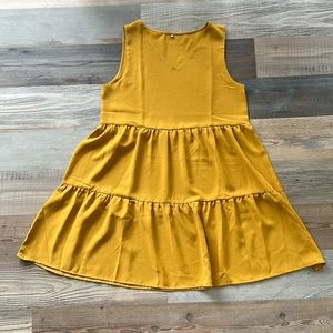 Mustard Tiered Dress